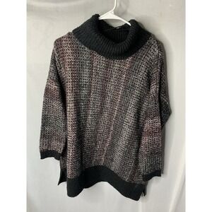 J.Jill Pure Jill Sweater XS Marled Knit Cowl Neck Long Dolman Sleeves Over Sized